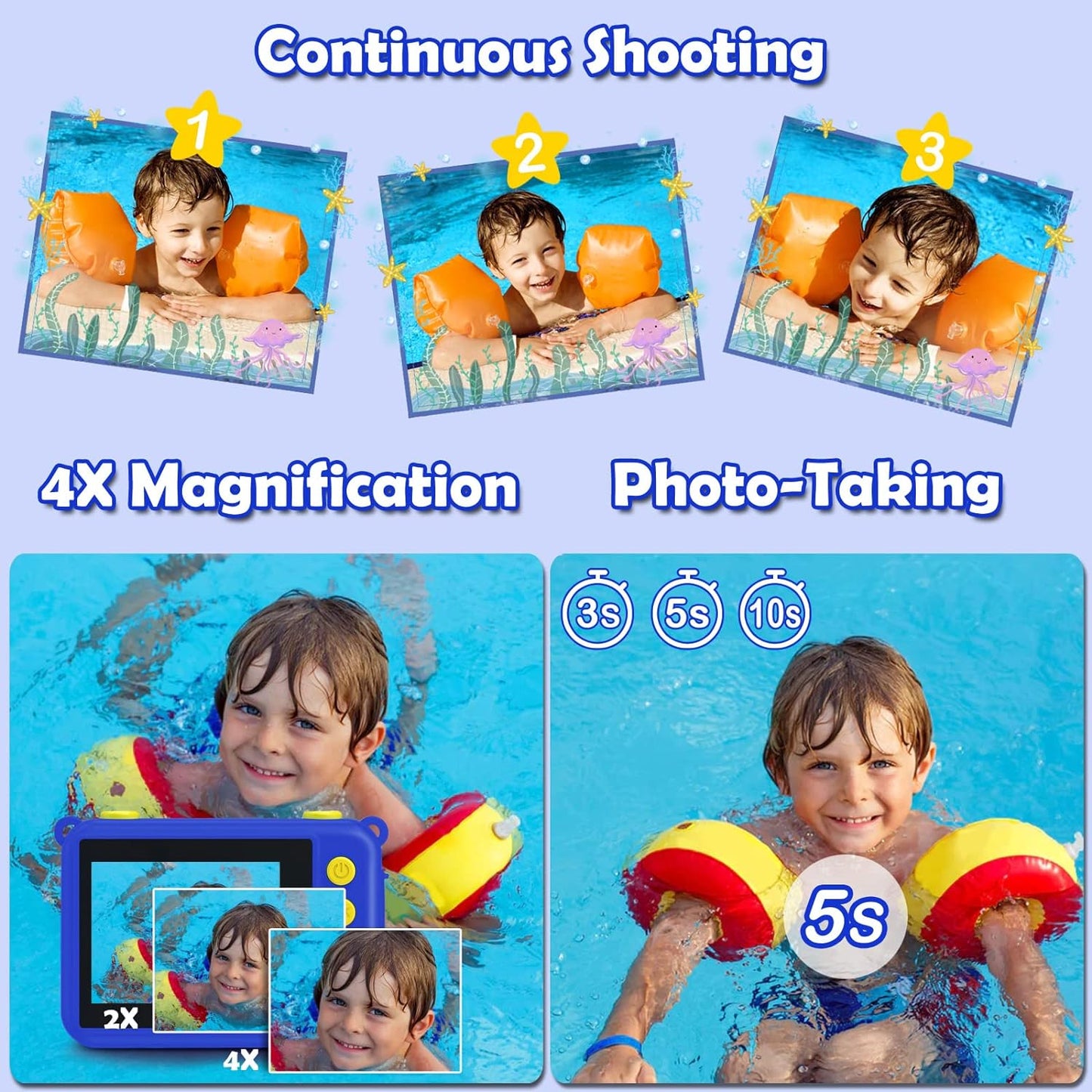 1080P HD Digital Kids Waterproof Camera