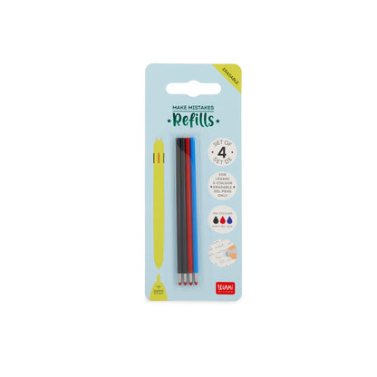 3-Colour Erasable Gel Pens Refills | 4 Pack