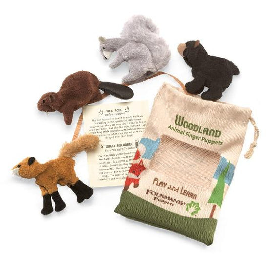 Mini Woodland Animals Finger Puppet Set