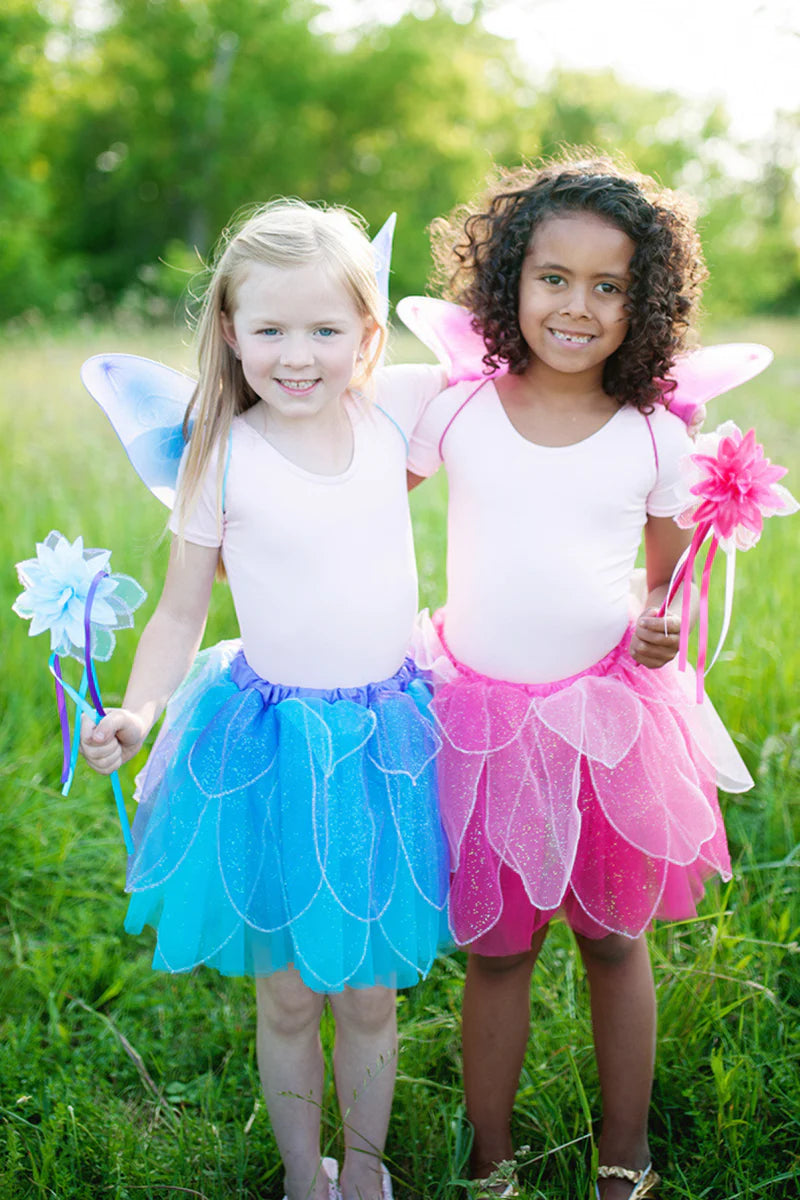 Fancy Flutter Skirt Sets with Wings & Wands | Size 4-6Y