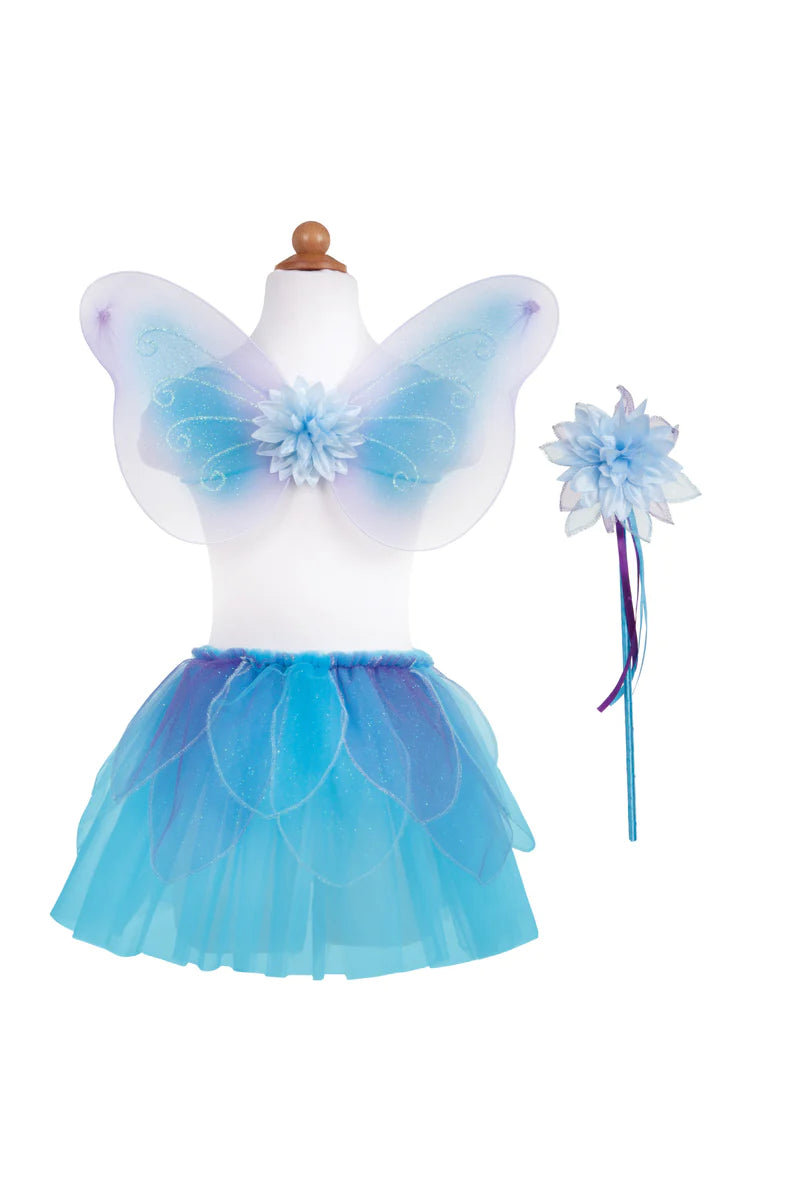 Fancy Flutter Skirt Sets with Wings & Wands | Size 4-6Y