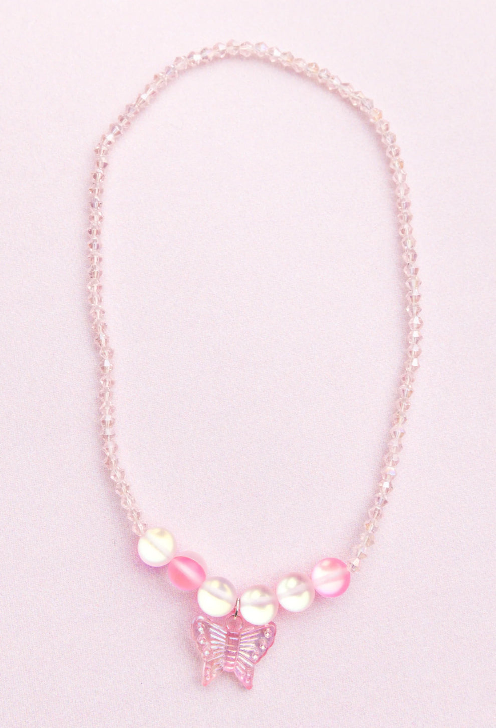 Boutique Holo Pink Crystal Necklace