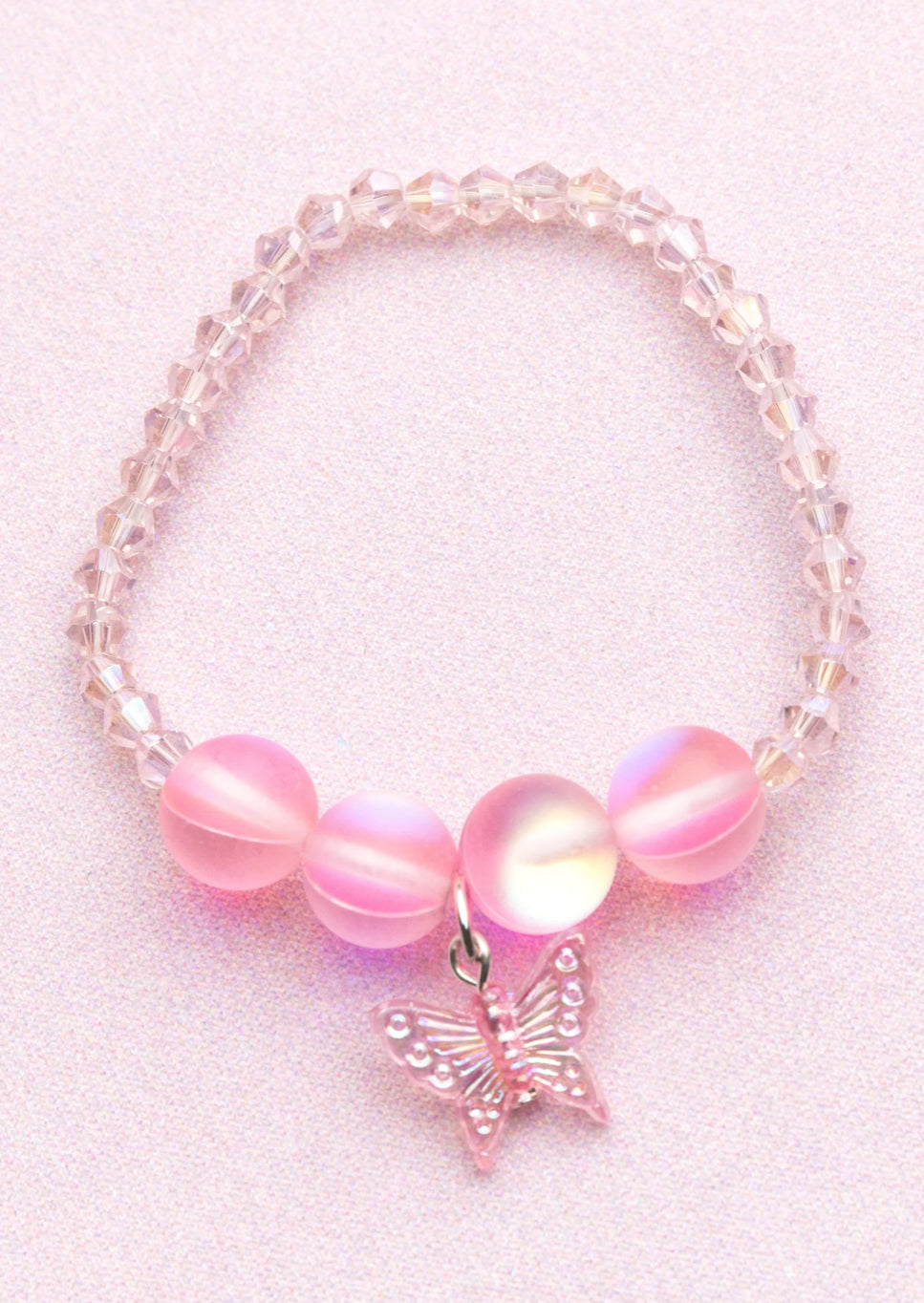 Boutique Holo Pink Crystal Bracelet