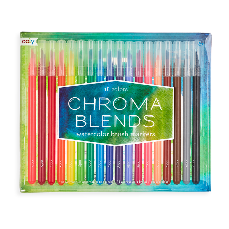 Chroma Blends Watercolor Brush Markers | 18 Pack